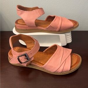 Miz Mooz Haley Leather Coral Sandals